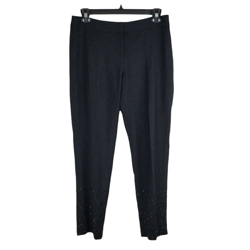 Talbots Marzotto Italian Wool Blend Sequins Hem Dress Pants Womens Size 8